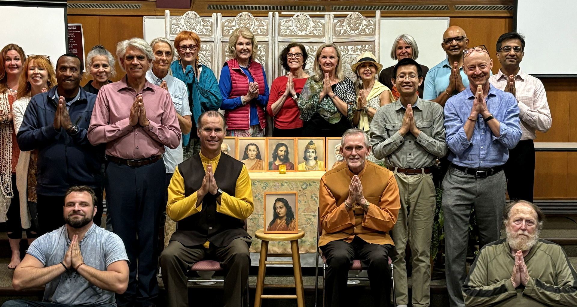 The monks then traveled to Grand Rapids, Michigan, where they are welcomed by members there.