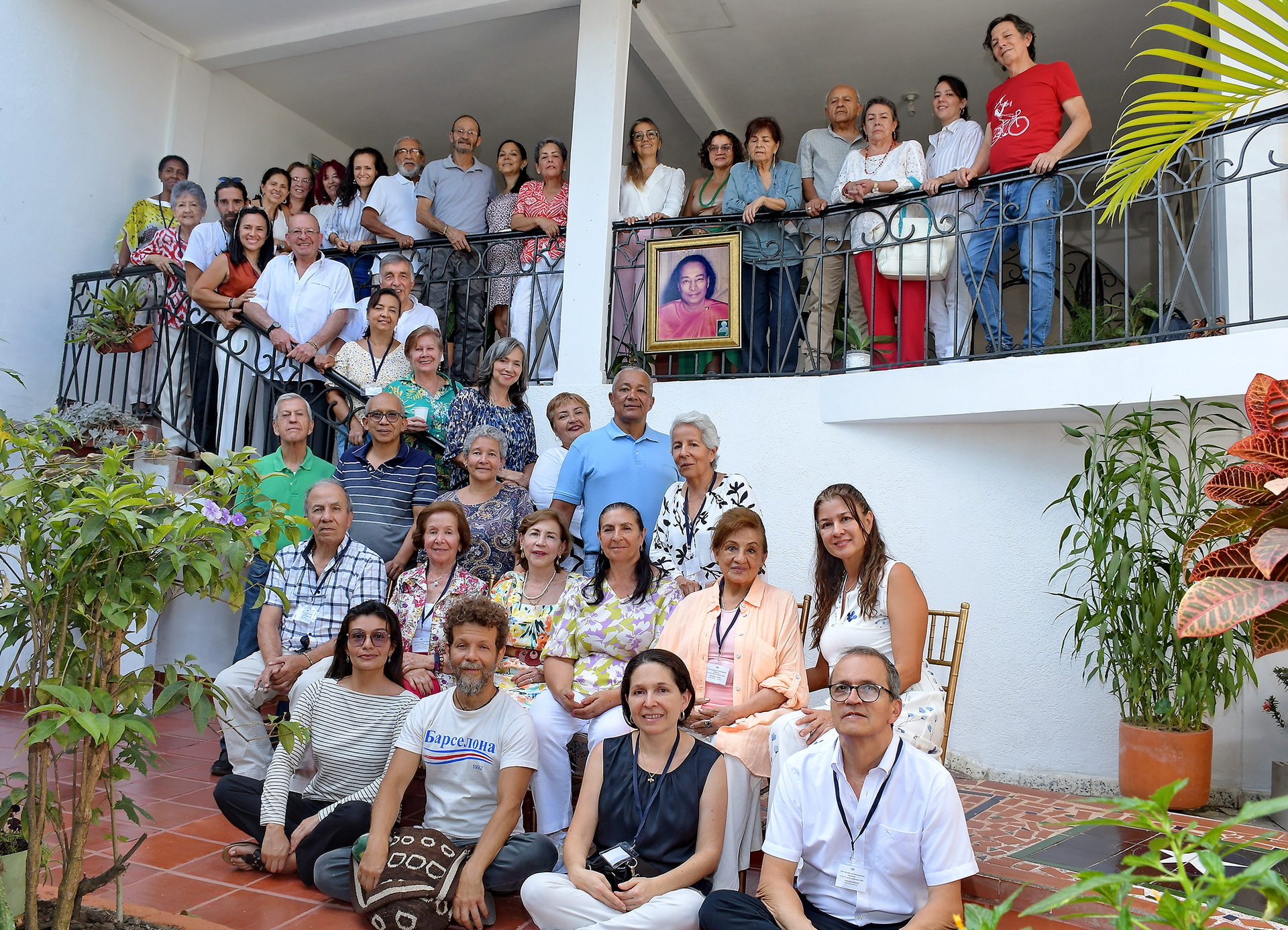 Devotees at the Cali Meditation Group's meeting place