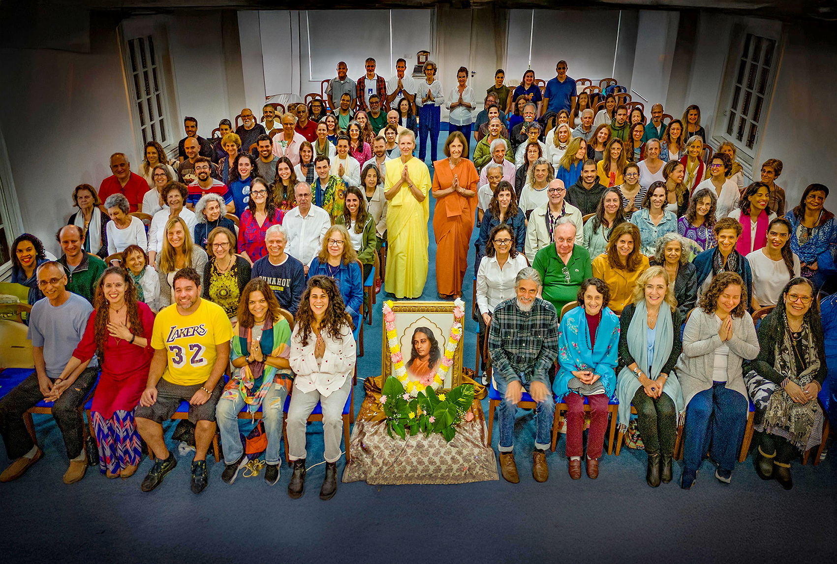 The nuns concluded their tour of Brazil by visiting devotees at the SRF center in Rio de Janeiro.